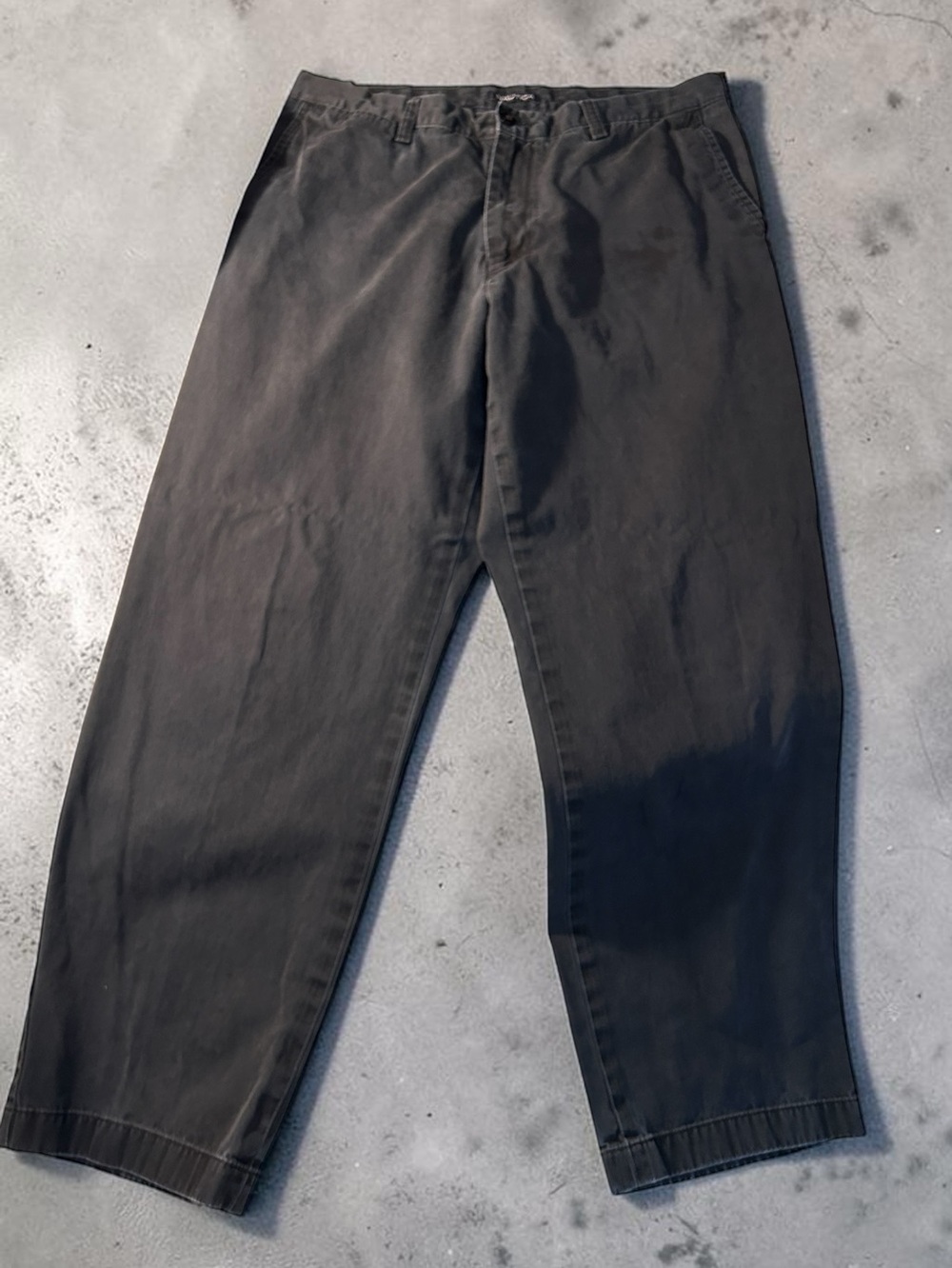 Nautica Solid Black Straight-Leg Boat Pants